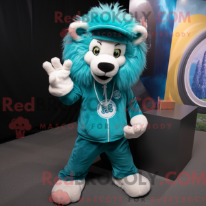Mascot character of a Teal...