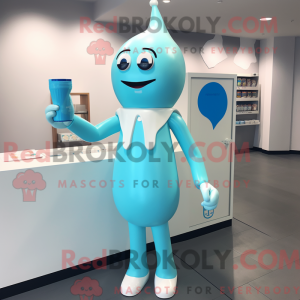 Mascot character of a Cyan...
