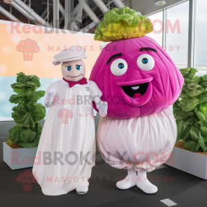 Rosa kål maskot kostym...