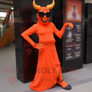 Orange Devil mascotte...