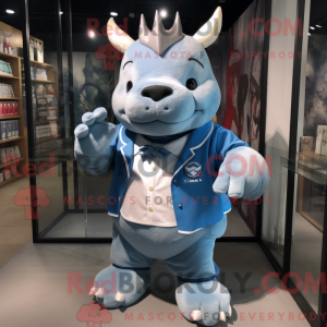 Maskottchen eines blauen...