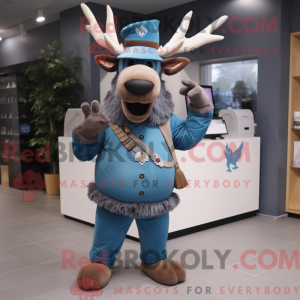 Mascot character of a Blue...