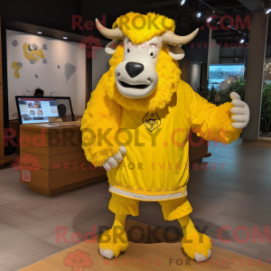 Postava maskota citronově...