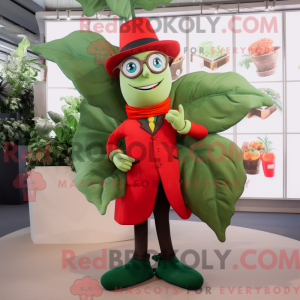 Maskot postava červené...