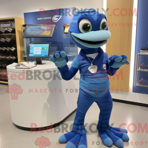 Mascot character of a Blue...