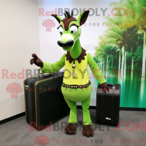 Postava maskota Lime Green...