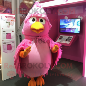 Pink Hens mascotte kostuum...