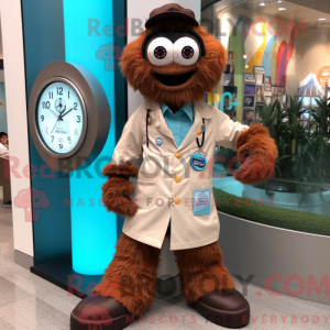 Mascot character of a Brown...