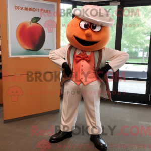 Maskotkarakter af en Peach...