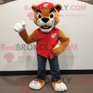 Mascot character of a Red...
