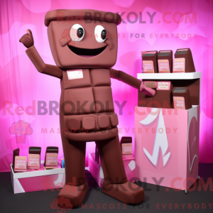 Mascot karakter van roze...