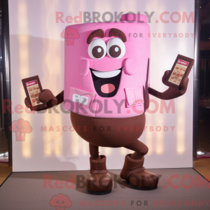 Mascot karakter van roze...