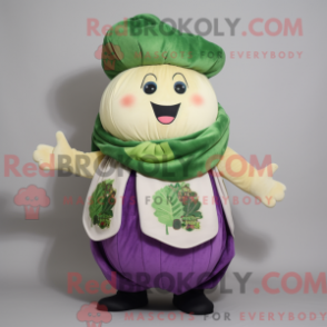 Fantasia de mascote de um nabo com macacão e cachecóis - Mascotes de nabo - REBROKO_384817 - RedBrokoly.com