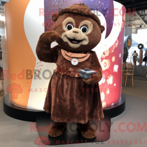 Mascot character of a Brown...