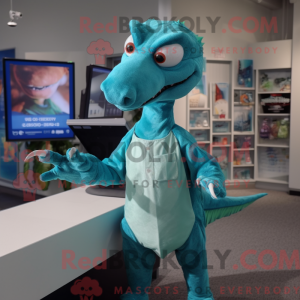 Mascot character of a Teal...