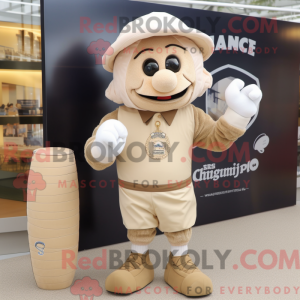 Mascot character of a Beige...