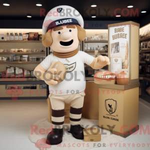 Mascot character of a Beige...