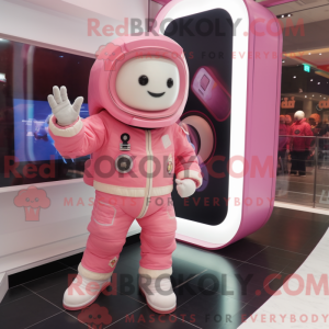 Mascot character of a Pink...