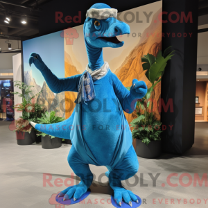 Maskottchen eines blauen...