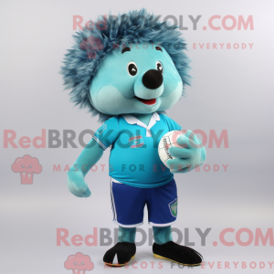 Mascot character of a Cyan...