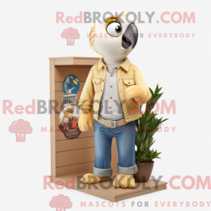 Mascot character of a Beige...