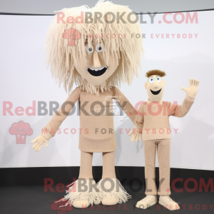 Maskotkarakter af en Beige...