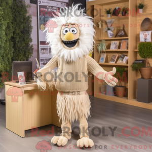 Maskotkarakter af en Beige...
