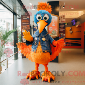 Maskotkarakter af en orange...