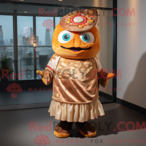 Maskot karakter af en brun...