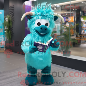 Mascot character of a Cyan...