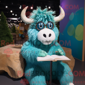 Maskottchen eines Cyan Yak...