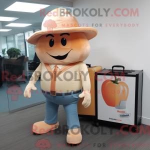 Mascot character of a Peach...