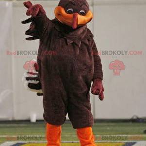 Brown and orange bird mascot - Redbrokoly.com