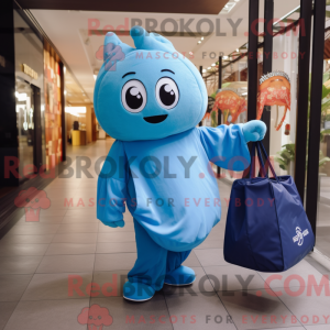 Maskot karakter af en Blue...