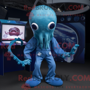 Mascot character of a Blue...