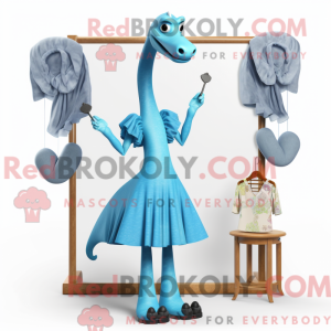Maskottchen eines blauen...