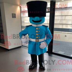 Mascot character of a Cyan...