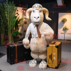 Mascot character of a Beige...