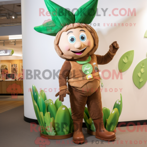 Mascot character of a Brown...
