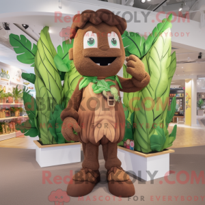 Mascot character of a Brown...