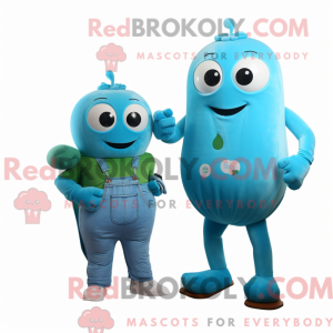 Mascot character of a Cyan...