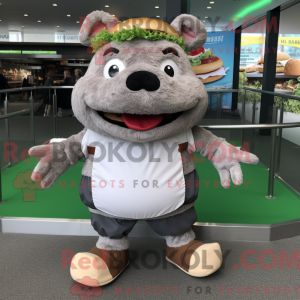 Mascottefiguur van een Grey...