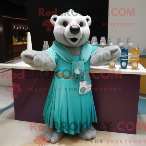 Personaje mascota de un oso...