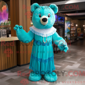 Personnage mascotte d ours...