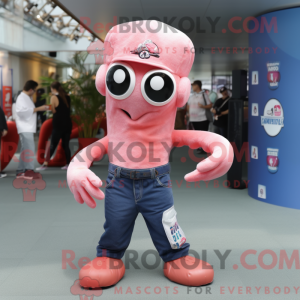 Mascot character of a Pink...