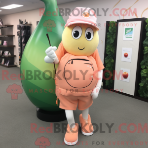 Maskot karakter av en Peach...