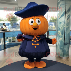 Navy Pumpkin maskot kostume...