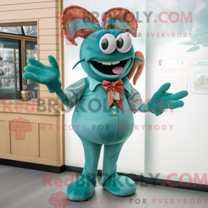 Mascot character of a Teal...