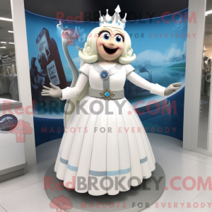 Maskotkarakter av en hvit...