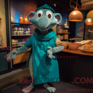 Maskotkarakter av en Teal...